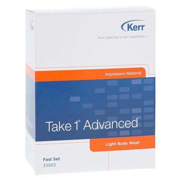 Kerr Take 1 Advanced Impression Material Wash Fast Set 50 mL Light Body Refill 2/Pk Kerr Take 1 Advanced Impression Material Wash Fast Set 50 mL Light Body Refill 2/Pk